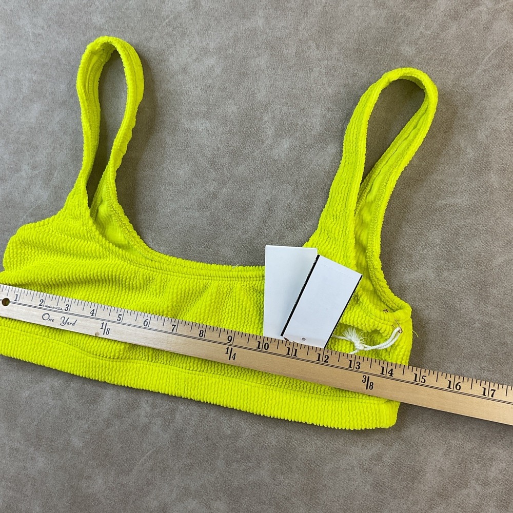 Good American Bikini Top Sz 5 6 3XL 4XL Electric Yellow Scoop Neck GSW0144 NWT - Picture 6 of 6